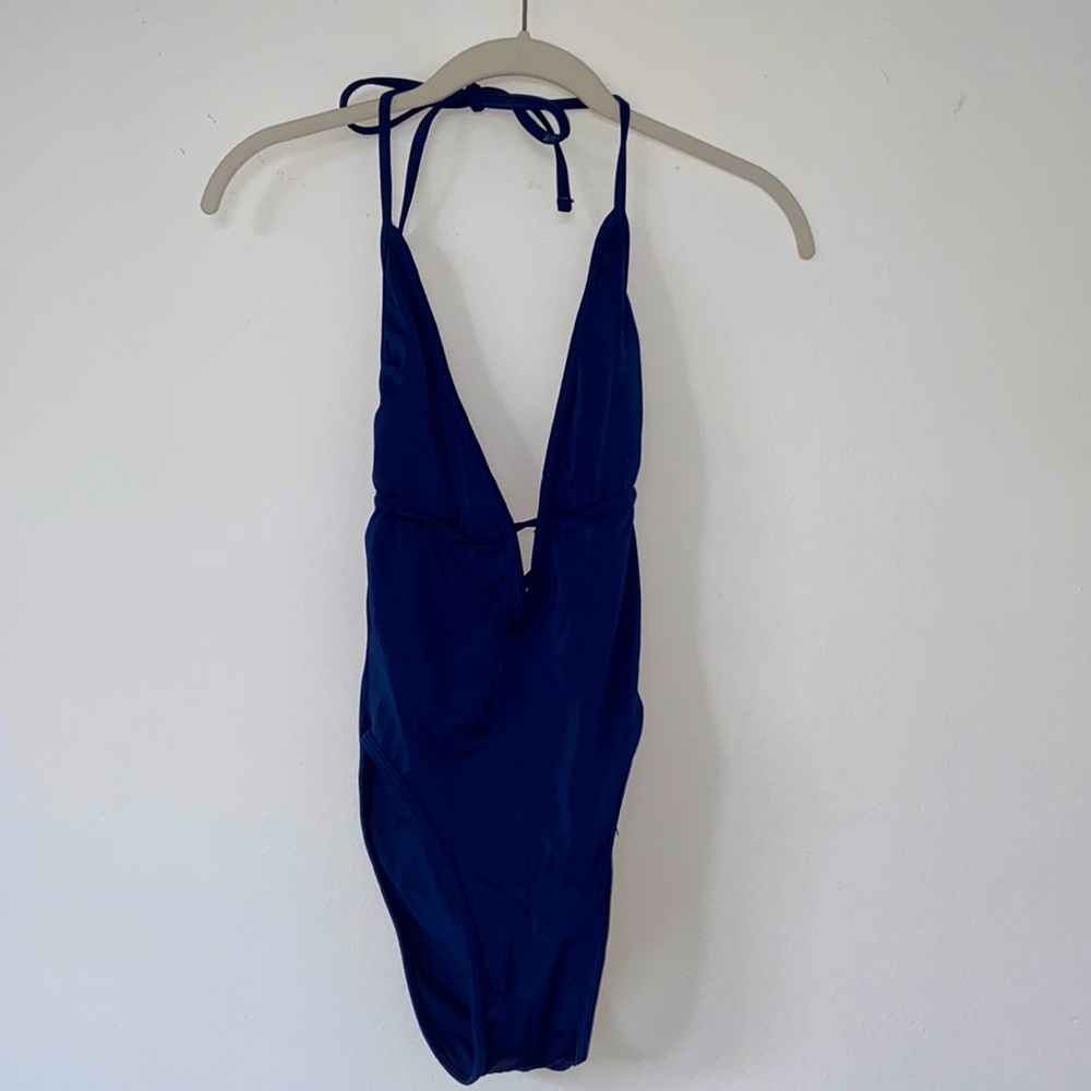 Halter neck one piece swimsuit